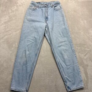 VTG Levi's 550 Jeans Women's 12 Short 90s Relaxed‎ Fit Tapered Light Wash Denim